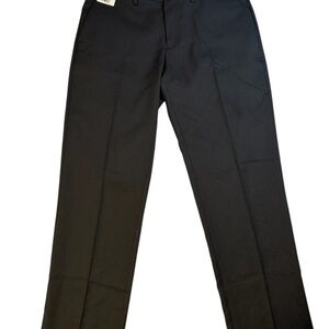 Men's Super Flex Waistband Haggar Brand Black Dress Pants size 34x30